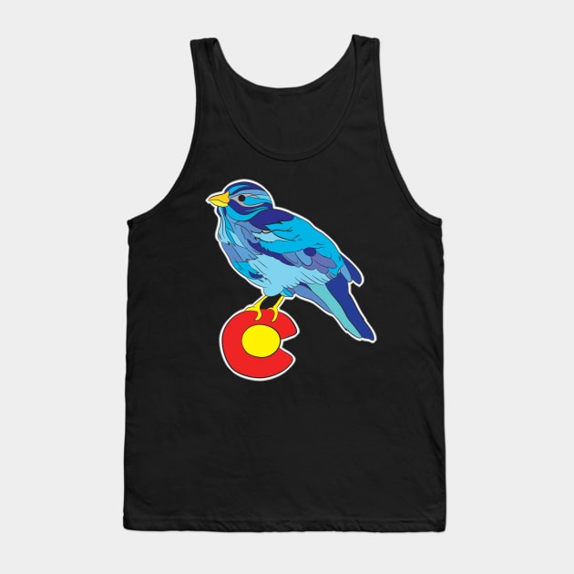 Colorado bluebird sky Tank Top by Jordan Oliver Art